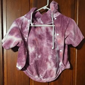 Dog Purple Tie-Dye Hoodie